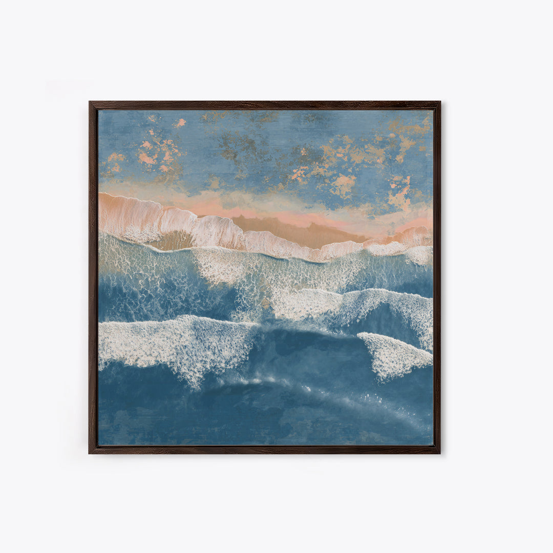 Coastal Aerial Shoreline Framed Canvas Print, Living Room Art, Large Wall Art, Living Room Decor, Living, Dopamine Decor, LIR-1x1-11