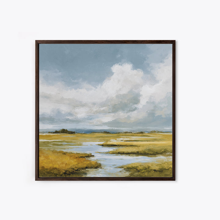 Large Cloudscape with Gentle Movement Canvas Print, Living Room Art, Abstract Art, Living Room Decor, Watercolor Art, Living, LIR-1x1-19