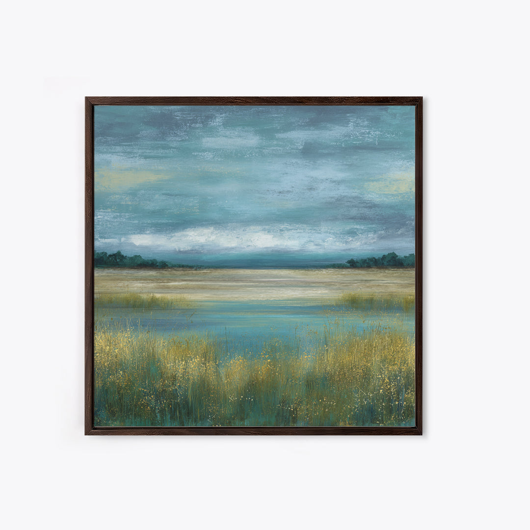 Quiet Meadow Landscape Canvas Print, Living Room Art, Living Room Decor, Watercolor Art, Living, Abstract Wall Art, LIR-1x1-23