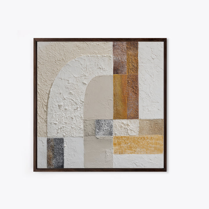 Textured Plaster Abstract Framed Canvas Print, Living Room Art, Textured Painting, Living Room Decor, Abstract Art, Living, LIR-1x1-29