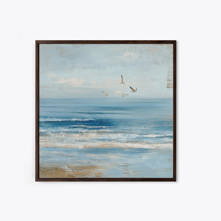 Coastal Aerial Shoreline Canvas Print, Living Room Art, Pet Portraits, Living Room Decor, Fine Art, Living, Neutral Decor, LIR-1x1-35