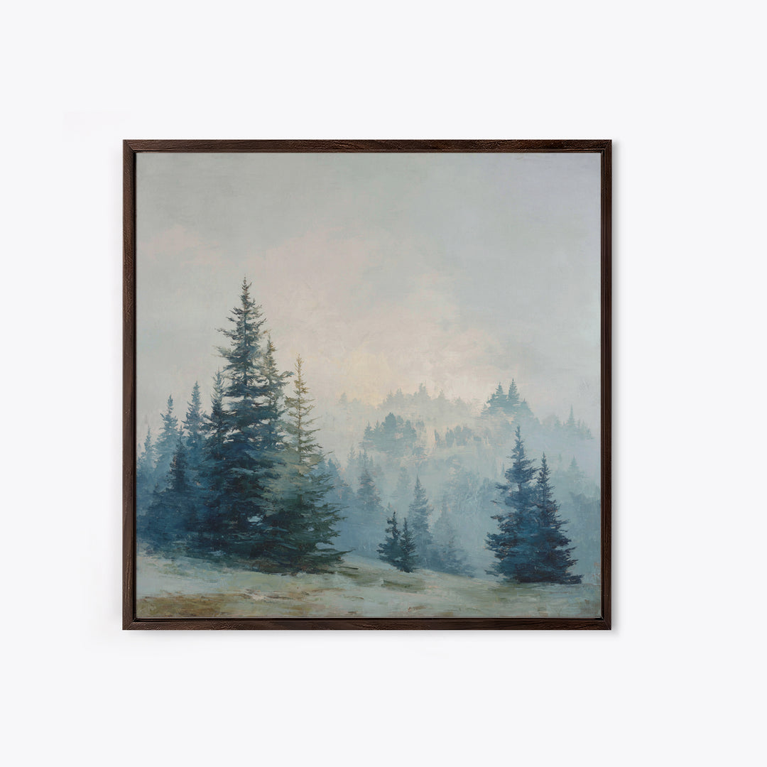 Minimal Scandinavian Forest Framed Canvas Print, Living Room Art, Boho Decor, Living Room Decor, Living, Digital Prints, LIR-1x1-37