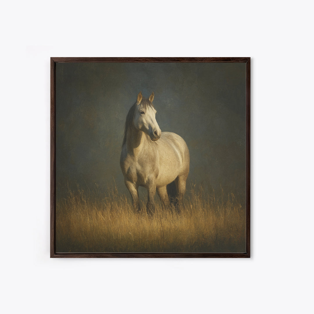 Contemporary Horse Portrait Framed Canvas Print, Living Room Art, 3 Piece Wall Art, Living Room Decor, Fine Art, Living, LIR-1x1-58
