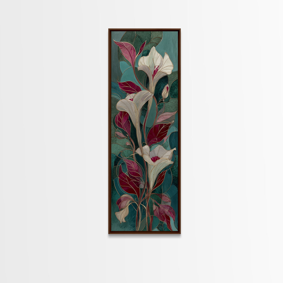 Botanical Vase Painting Canvas Print, Living Room Art, Gallery Decor, Living Room Decor, Fine Art, Living, Wall Art, Home Decor, LIR-1x3-14