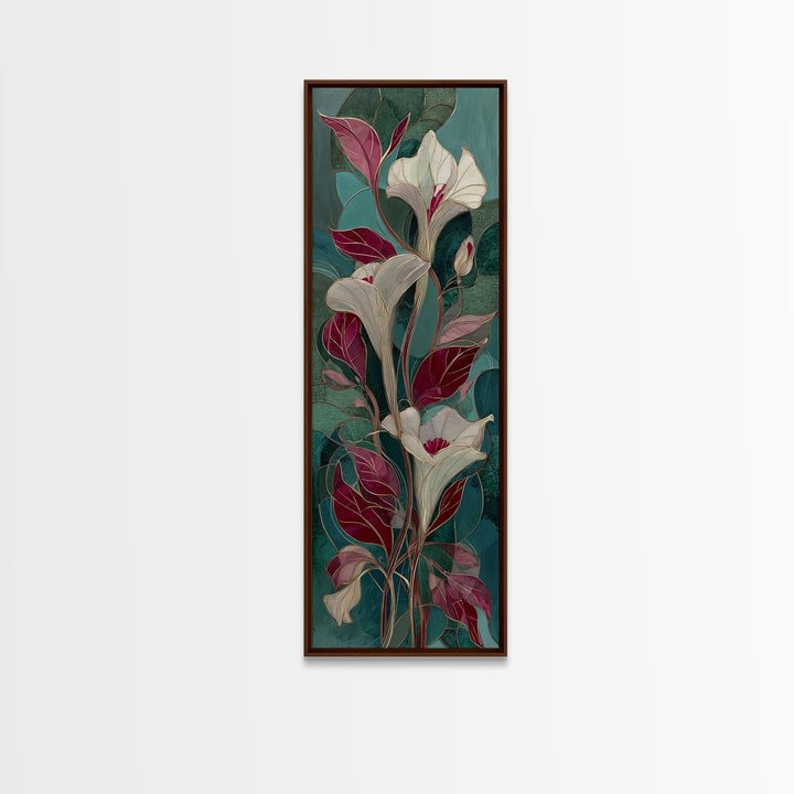 Botanical Vase Painting Canvas Print, Living Room Art, Gallery Decor, Living Room Decor, Fine Art, Living, Wall Art, Home Decor, LIR-1x3-14