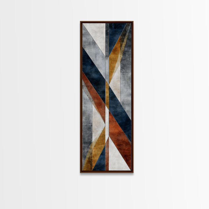 Mid Century Geometric Artwork Framed Canvas Print, Living Room Art, Art, Living Room Decor, Fine Art, Living, Art Nouveau, LIR-1x3-20