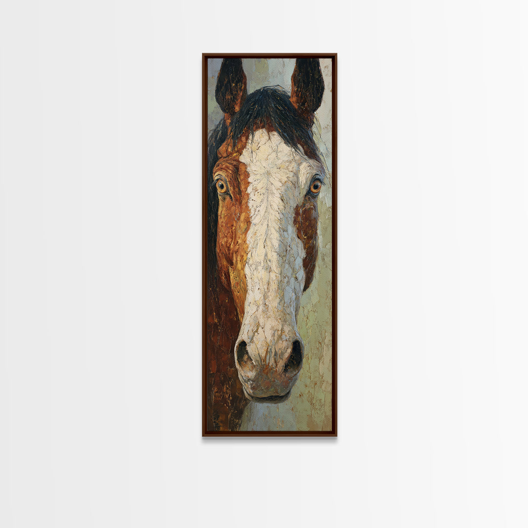 Contemporary Horse Portrait Canvas Print, Living Room Art, Modern Wall Art, Living Room Decor, Fine Art, Living, LIR-1x3-22
