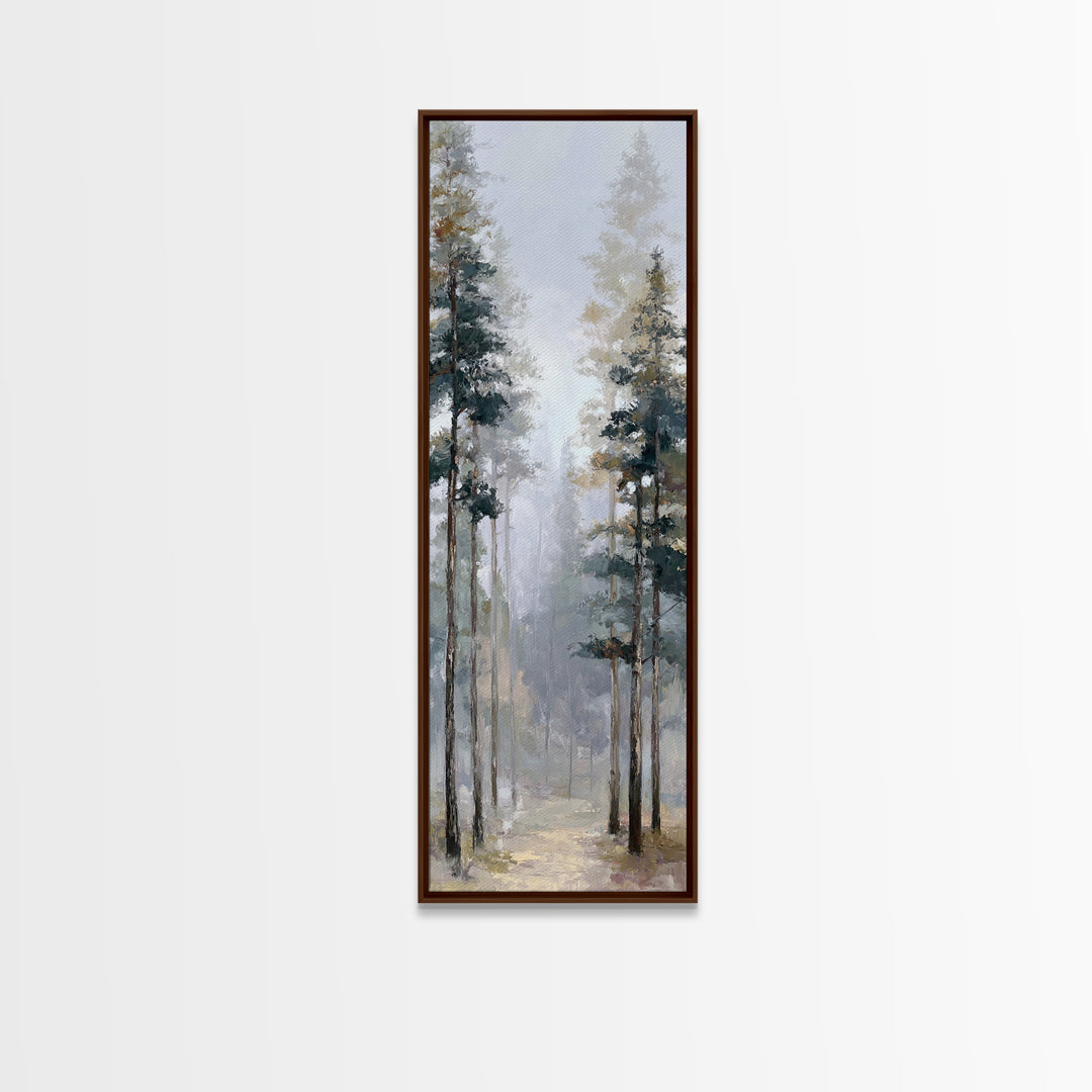 Minimal Scandinavian Forest Canvas Print, Living Room Art, Mid Century Modern, Living Room Decor, Living, Abstract Wall Art, LIR-1x3-25