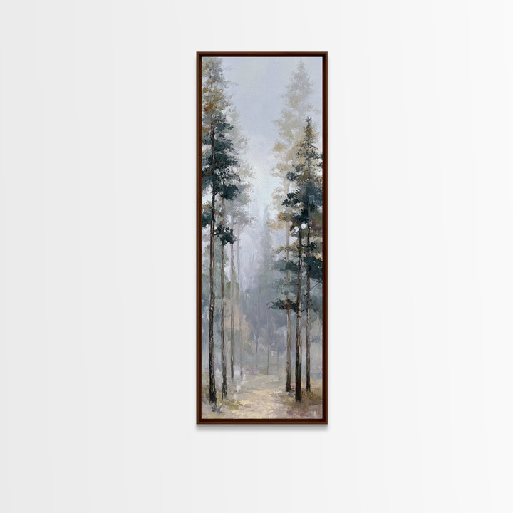 Minimal Scandinavian Forest Canvas Print, Living Room Art, Mid Century Modern, Living Room Decor, Living, Abstract Wall Art, LIR-1x3-25