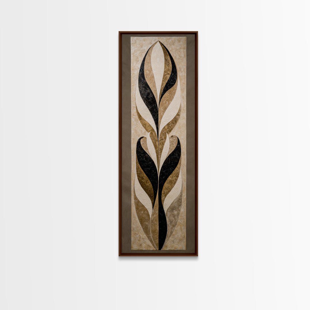 Oversized Line Figure Framed Canvas Print, Living Room Art, Textured Painting, Living Room Decor, Fine Art, Living, LIR-1x3-29