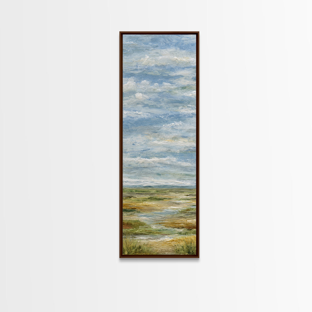 Quiet Meadow Landscape Canvas Print, Living Room Art, Living Room Decor, Watercolor Art, Living, Abstract Wall Art, LIR-1x3-35
