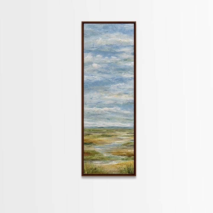 Quiet Meadow Landscape Canvas Print, Living Room Art, Living Room Decor, Watercolor Art, Living, Abstract Wall Art, LIR-1x3-35