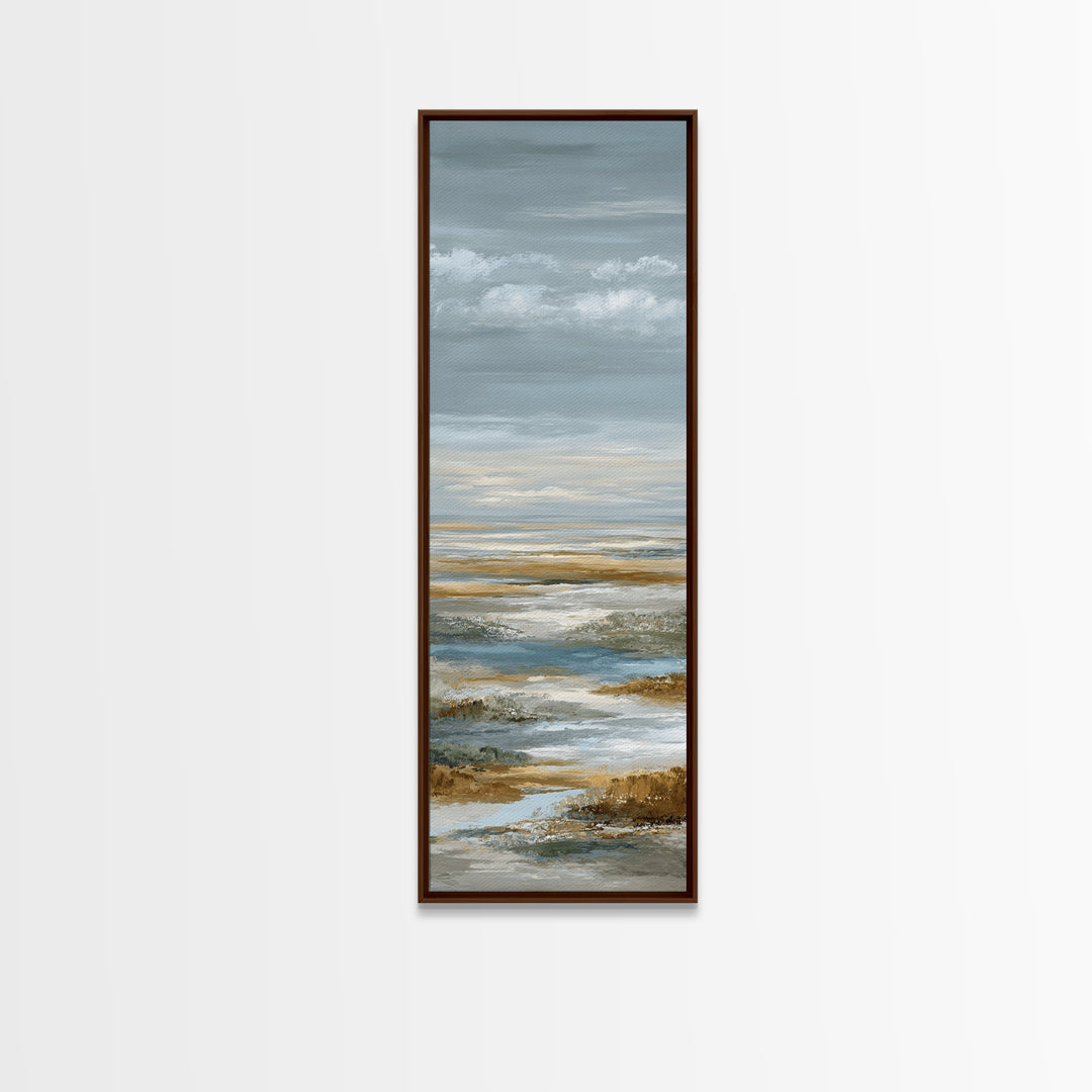 Modern Landscape with Expansive Calm Sky Canvas Print, Living Room Art, Apartment Decor, Living Room Decor, Oil Painting, LIR-1x3-39
