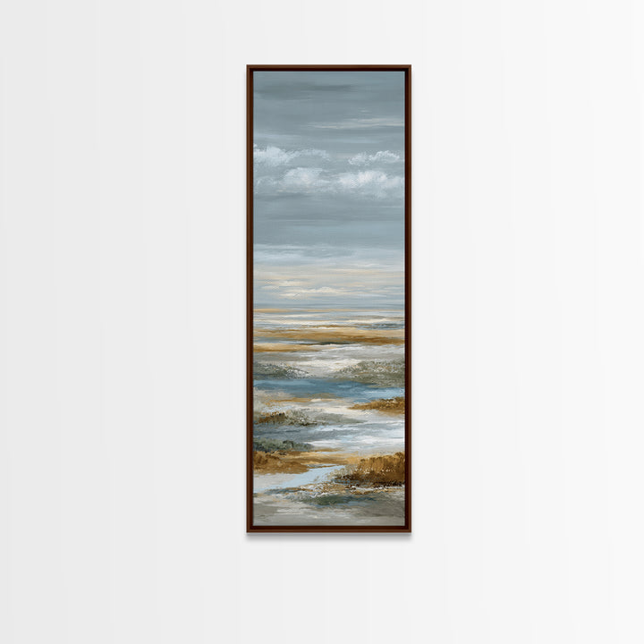Modern Landscape with Expansive Calm Sky Canvas Print, Living Room Art, Apartment Decor, Living Room Decor, Oil Painting, LIR-1x3-39