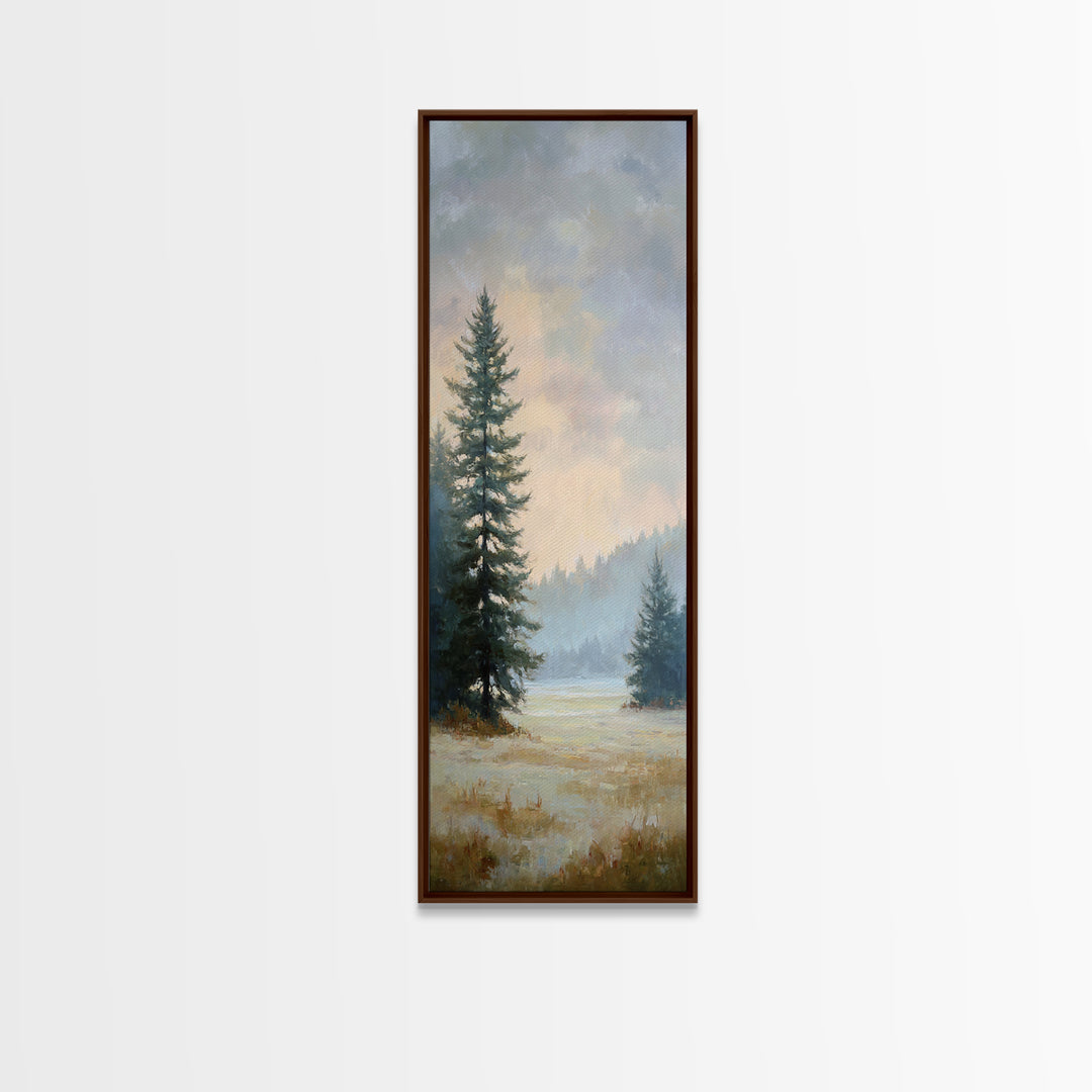 Quiet Meadow Landscape Canvas Print, Living Room Art, Living Room Decor, Oil Painting, Living, Statement Artwork, Boho Decor, LIR-1x3-59