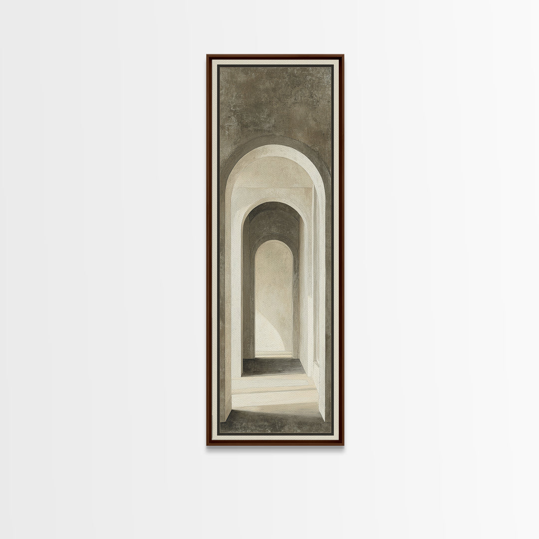 Black and White Architectural Arch Composition Canvas Print, Living Room Art, 3 Piece Wall Art, Living Room Decor, Living, LIR-1x3-67