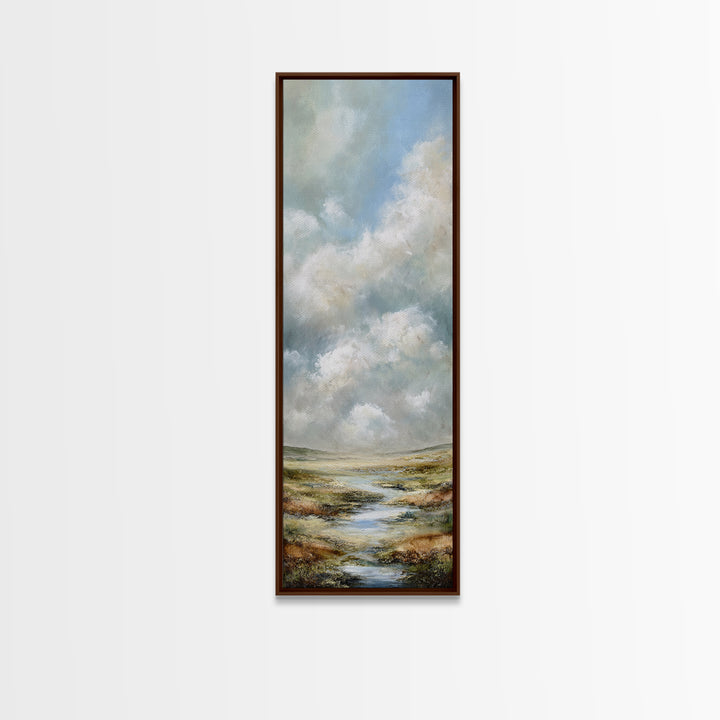 Large Cloudscape with Gentle Movement Canvas Print, Living Room Art, Mid Century Modern, Living Room Decor, Fine Art, Living, LIR-1x3-7