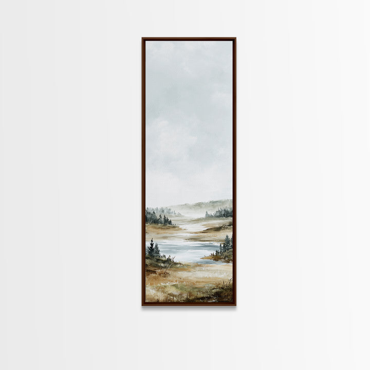Minimal Scandinavian Forest Canvas Print, Living Room Art, Digital Wall Art, Living Room Decor, Oil Painting, Living, LIR-1x3-73