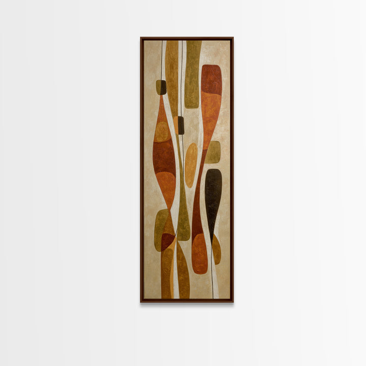 Abstract Organic Shapes Framed Canvas Print, Living Room Art, Neutral Decor, Living Room Decor, Fine Art, Living, Home Decor, LIR-1x3-75