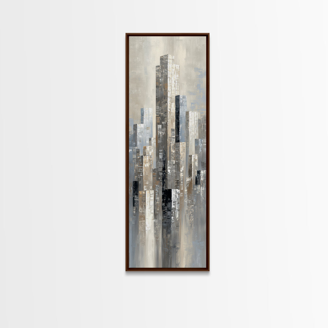 Modern City Skyline Canvas Print, Living Room Art, Boho Decor, Living Room Decor, Fine Art, Living, Digital Prints, Art Print, LIR-1x3-82
