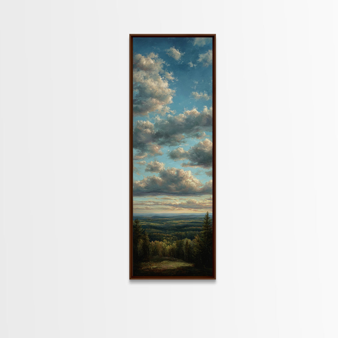Modern Landscape with Expansive Calm Sky Canvas Print, Living Room Art, Statement Artwork, Living Room Decor, Living, LIR-1x3-87