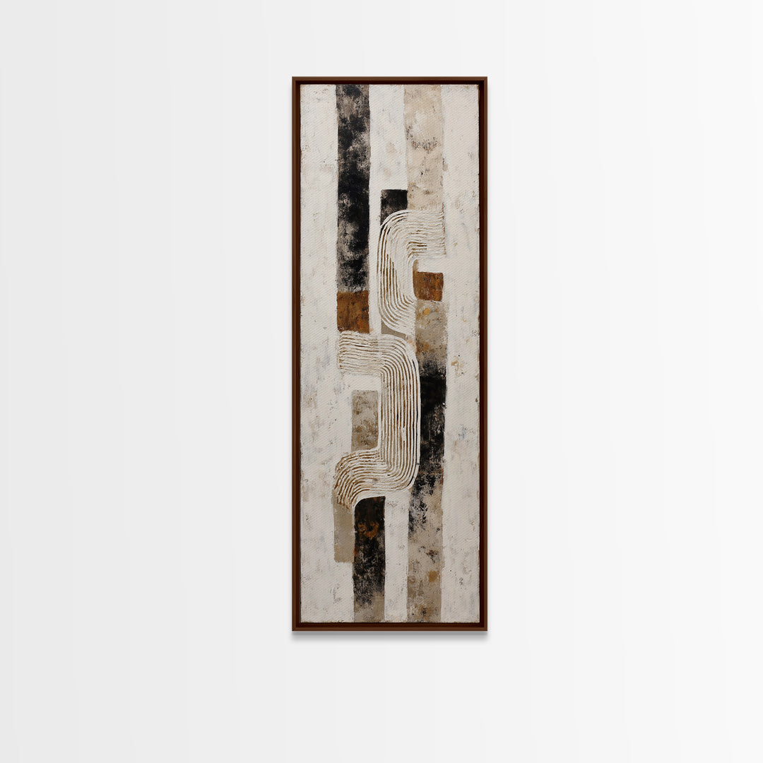 Monochrome Stone Texture Abstraction Canvas Print, Living Room Art, Luxury Decor, Living Room Decor, Abstract Art, Living, LIR-1x3-9