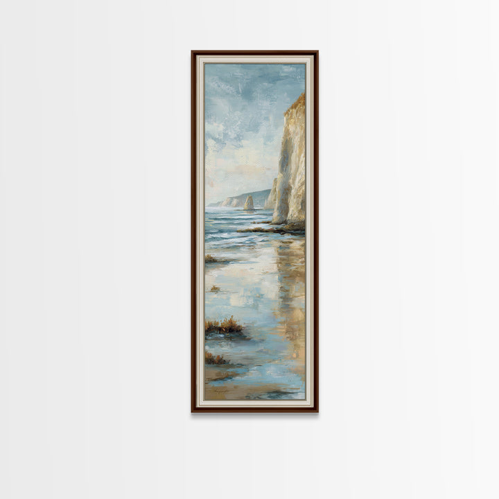 Moody Seascape for Dramatic Focal Point Canvas Print, Living Room Art, Wall Art, Living Room Decor, Oil Painting, Living, LIR-1x3-90