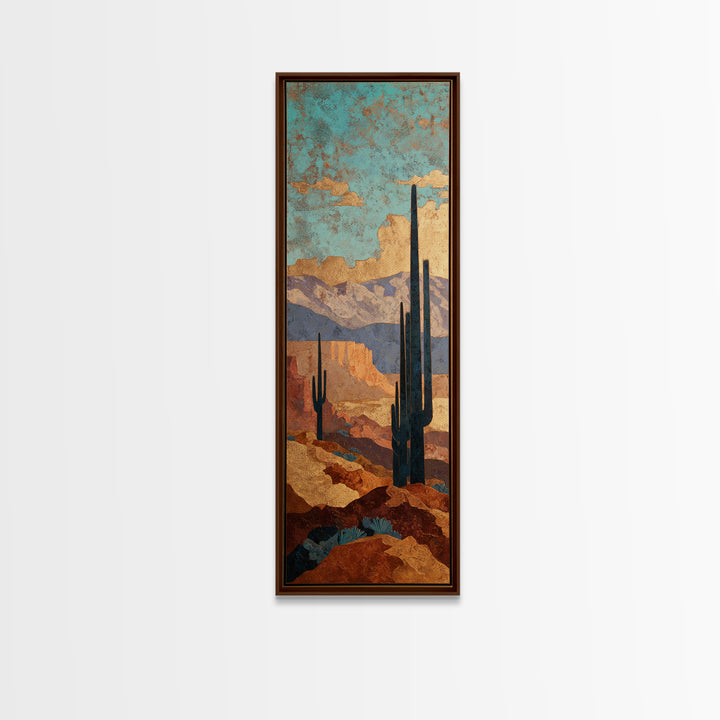 Earthy Desert Landscape Framed Canvas Print, Living Room Art, Dopamine Decor, Living Room Decor, Fine Art, Living, LIR-1x3-96