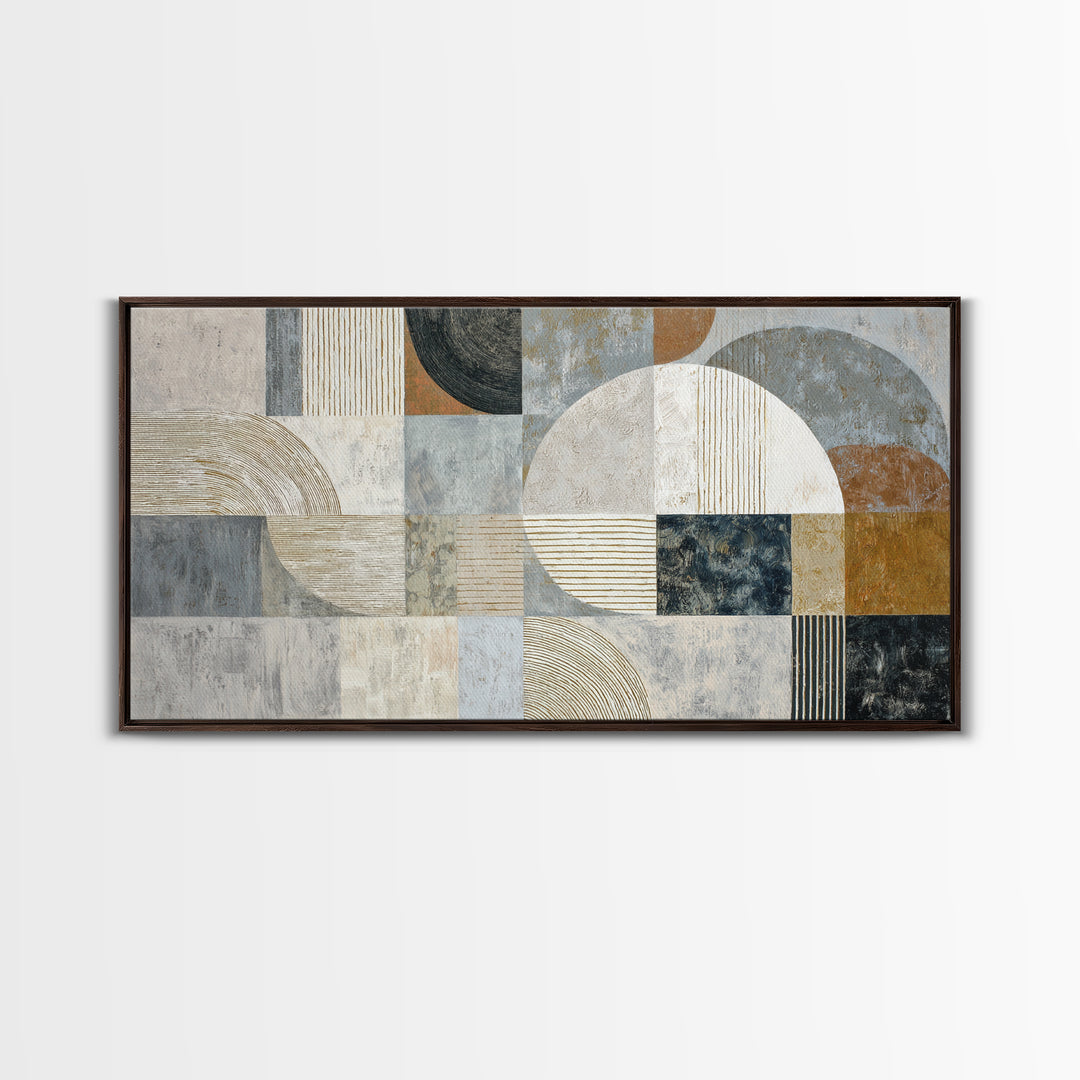 Textured Plaster Abstract Framed Canvas Print, Living Room Art, Printable, Living Room Decor, Fine Art, Living, Printable Art, LIR-2x1-1