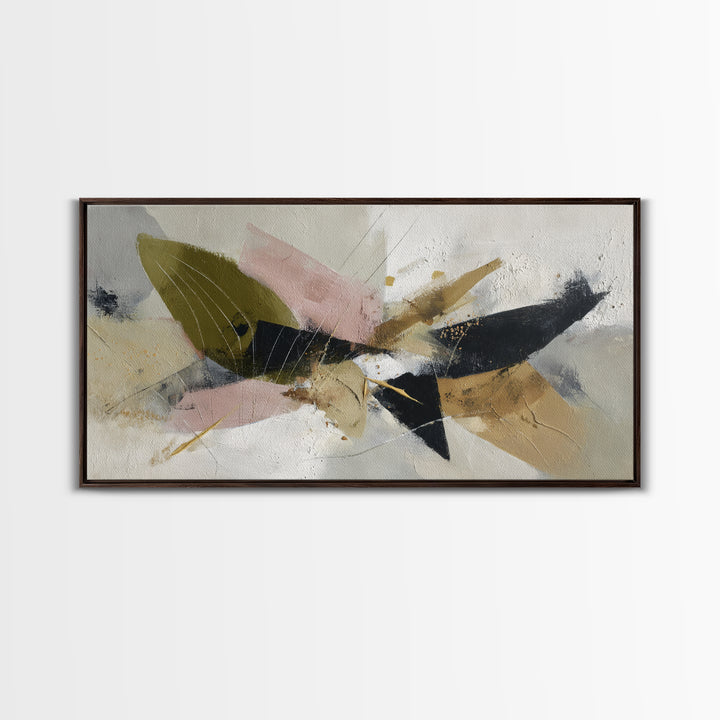 Abstract Organic Shapes Framed Canvas Print, Living Room Art, Printable Art, Living Room Decor, Abstract Art, Living, LIR-2x1-11