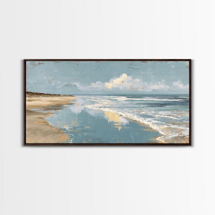 Moody Seascape for Dramatic Focal Point Canvas Print, Living Room Art, Living Room Decor, Abstract Art, Living, LIR-2x1-2