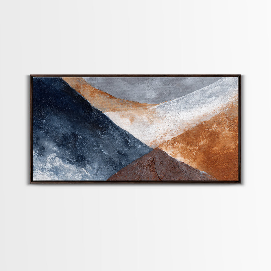 Monochrome Stone Texture Abstraction Canvas Print, Living Room Art, Art Print, Living Room Decor, Abstract Art, Living, LIR-2x1-41