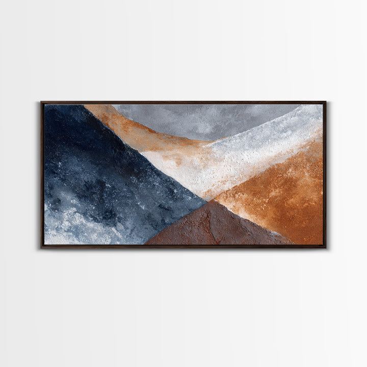 Monochrome Stone Texture Abstraction Canvas Print, Living Room Art, Art Print, Living Room Decor, Abstract Art, Living, LIR-2x1-41