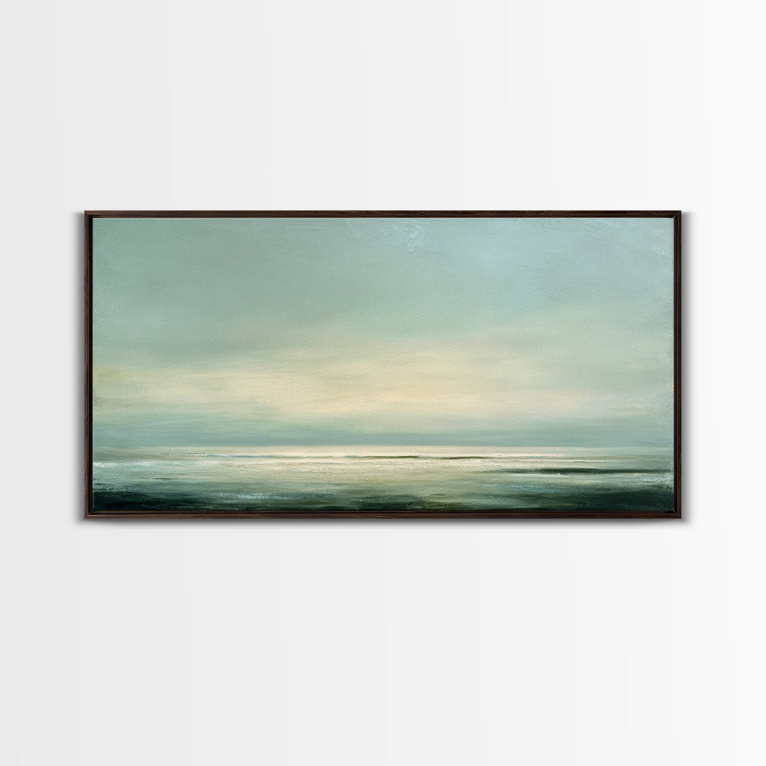Modern Landscape with Expansive Calm Sky Canvas Print, Living Room Art, Art Nouveau, Living Room Decor, Fine Art, Living, LIR-2x1-47