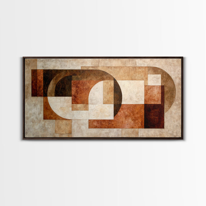 Monochrome Stone Texture Abstraction Framed Canvas Print, Living Room Art, Oil Painting, Living Room Decor, Fine Art, Living, LIR-2x1-65