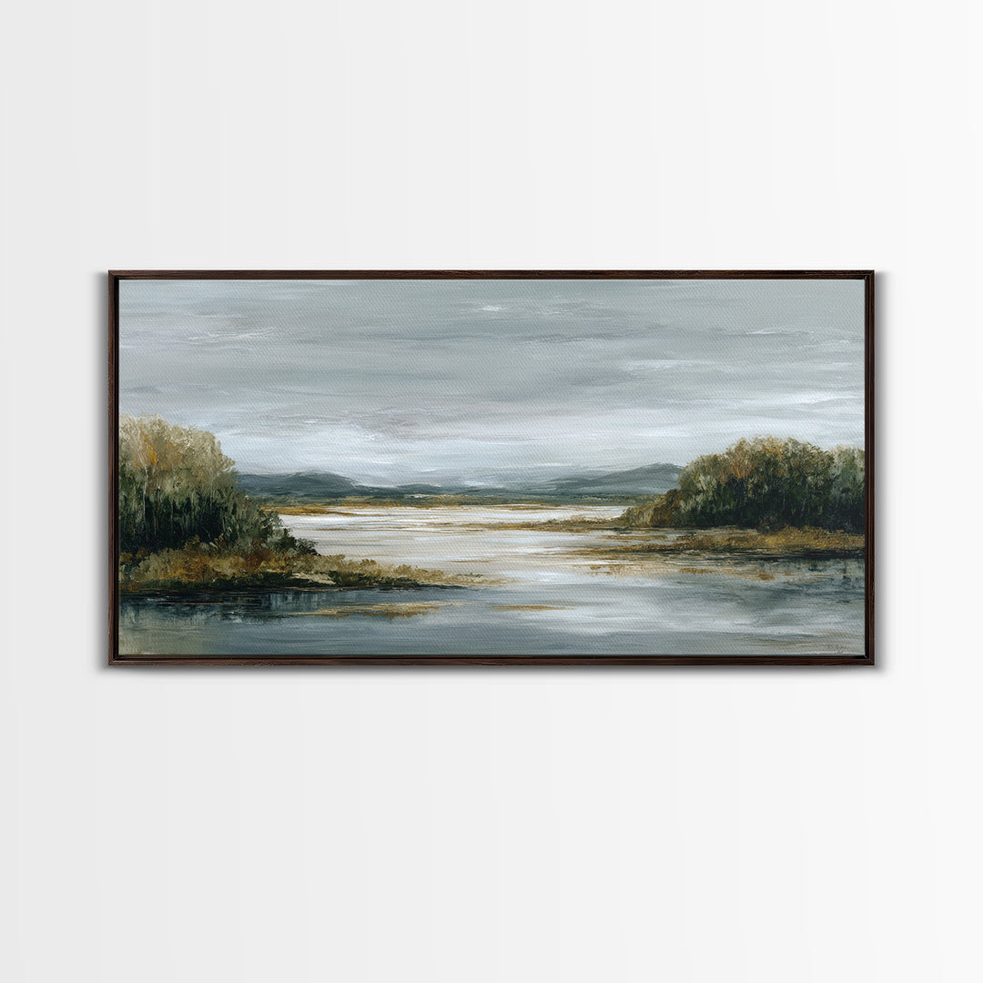 Quiet Meadow Landscape Framed Canvas Print, Living Room Art, Gallery Decor, Living Room Decor, Fine Art, Living, Wall Art, LIR-2x1-67