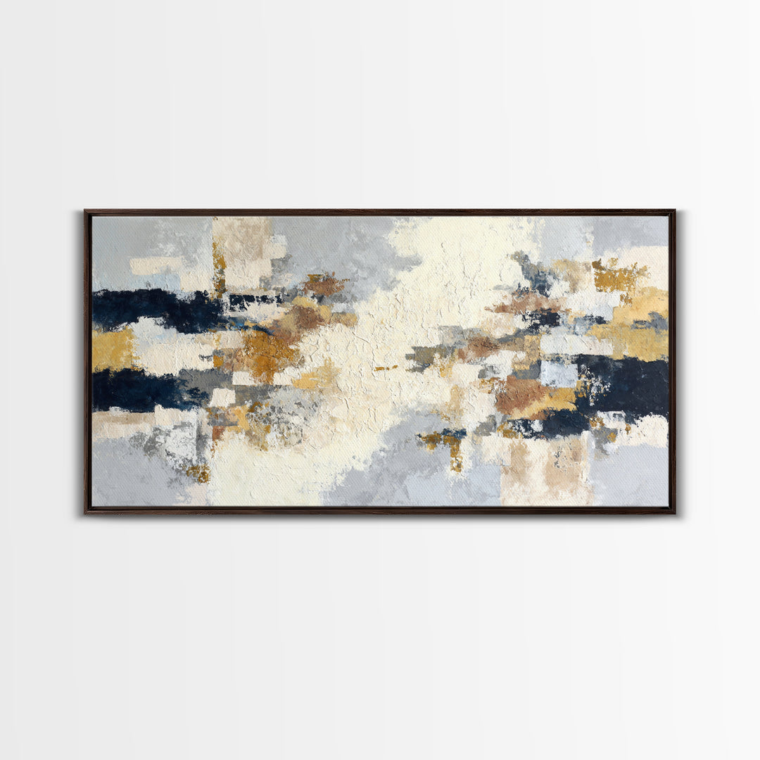 Textured Plaster Abstract Canvas Print, Living Room Art, Living Room Decor, Abstract Art, Living, Dopamine Decor, LIR-2x1-73