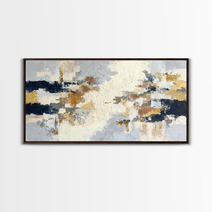Textured Plaster Abstract Canvas Print, Living Room Art, Living Room Decor, Abstract Art, Living, Dopamine Decor, LIR-2x1-73