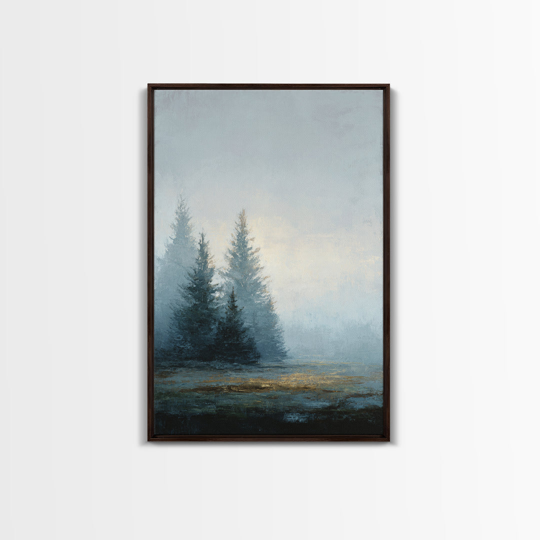 Minimal Scandinavian Forest Framed Canvas Print, Living Room Art, Home, Living Room Decor, Fine Art, Living, Pet Portraits, LIR-2x3-21