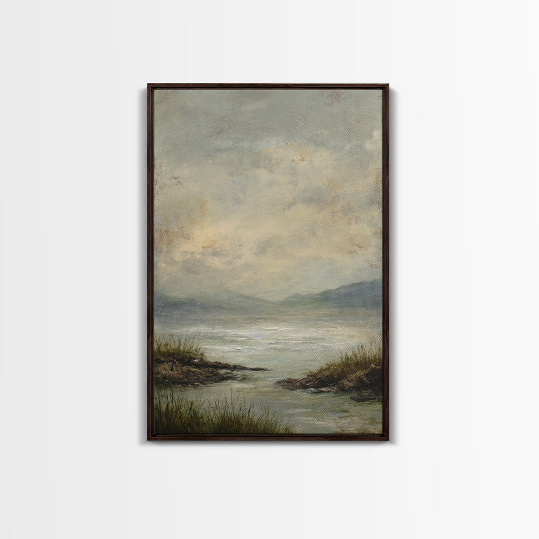 Large Cloudscape with Gentle Movement Framed Canvas Print, Living Room Art, New Home Gift, Living Room Decor, Fine Art, Living, LIR-2x3-75