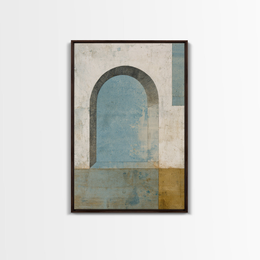 Black and White Architectural Arch Composition Canvas Print, Living Room Art, Modern Wall Art, Living Room Decor, Living, LIR-2x3-87