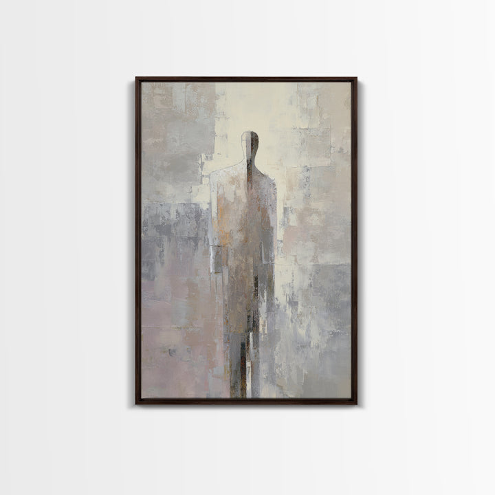 Oversized Line Figure Framed Canvas Print, Living Room Art, Pet Portraits, Living Room Decor, Oil Painting, Living, LIR-2x3-97