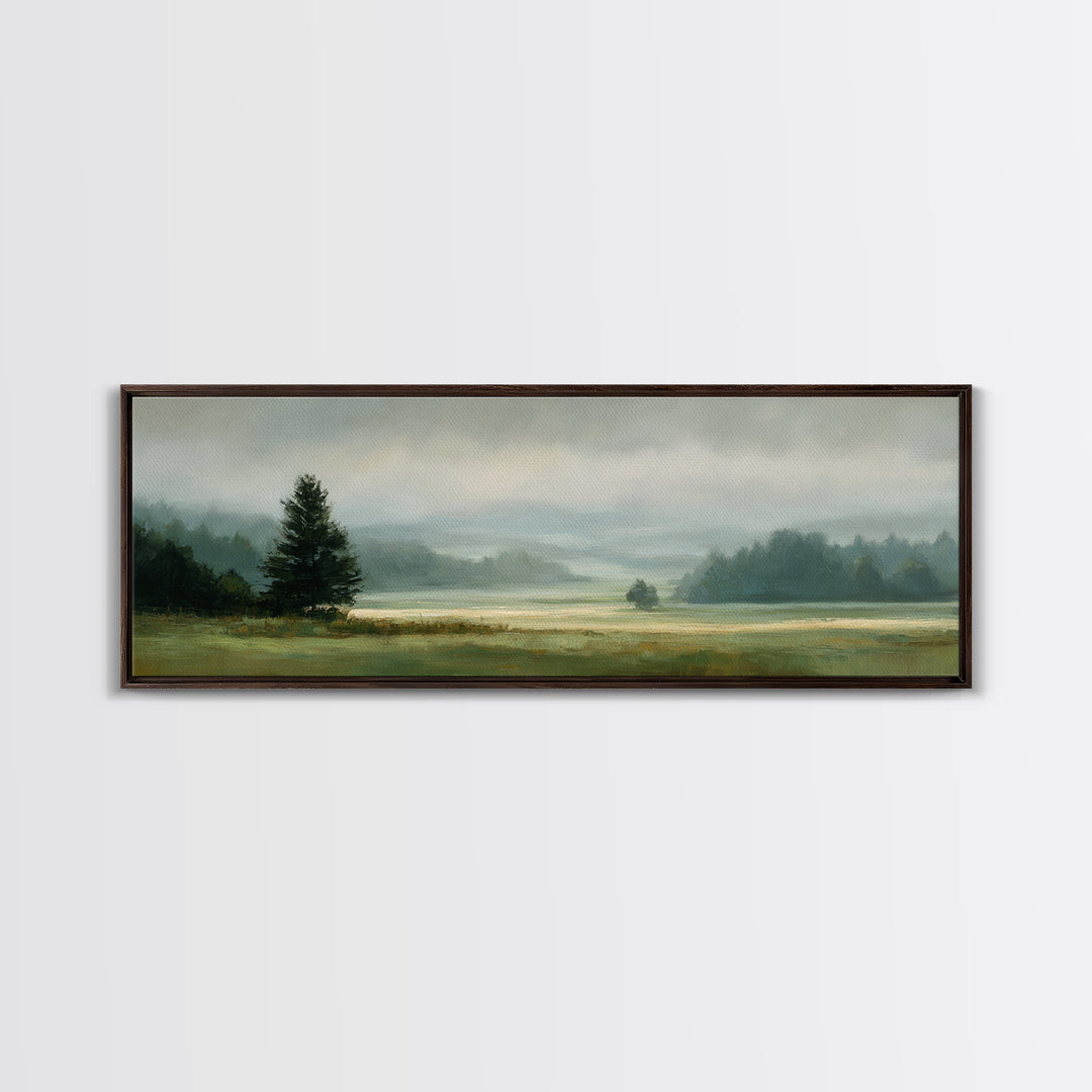 Quiet Meadow Landscape Framed Canvas Print, Living Room Art, Gallery Decor, Living Room Decor, Fine Art, Living, Wall Art, LIR-3x1-15