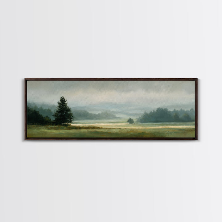 Quiet Meadow Landscape Framed Canvas Print, Living Room Art, Gallery Decor, Living Room Decor, Fine Art, Living, Wall Art, LIR-3x1-15