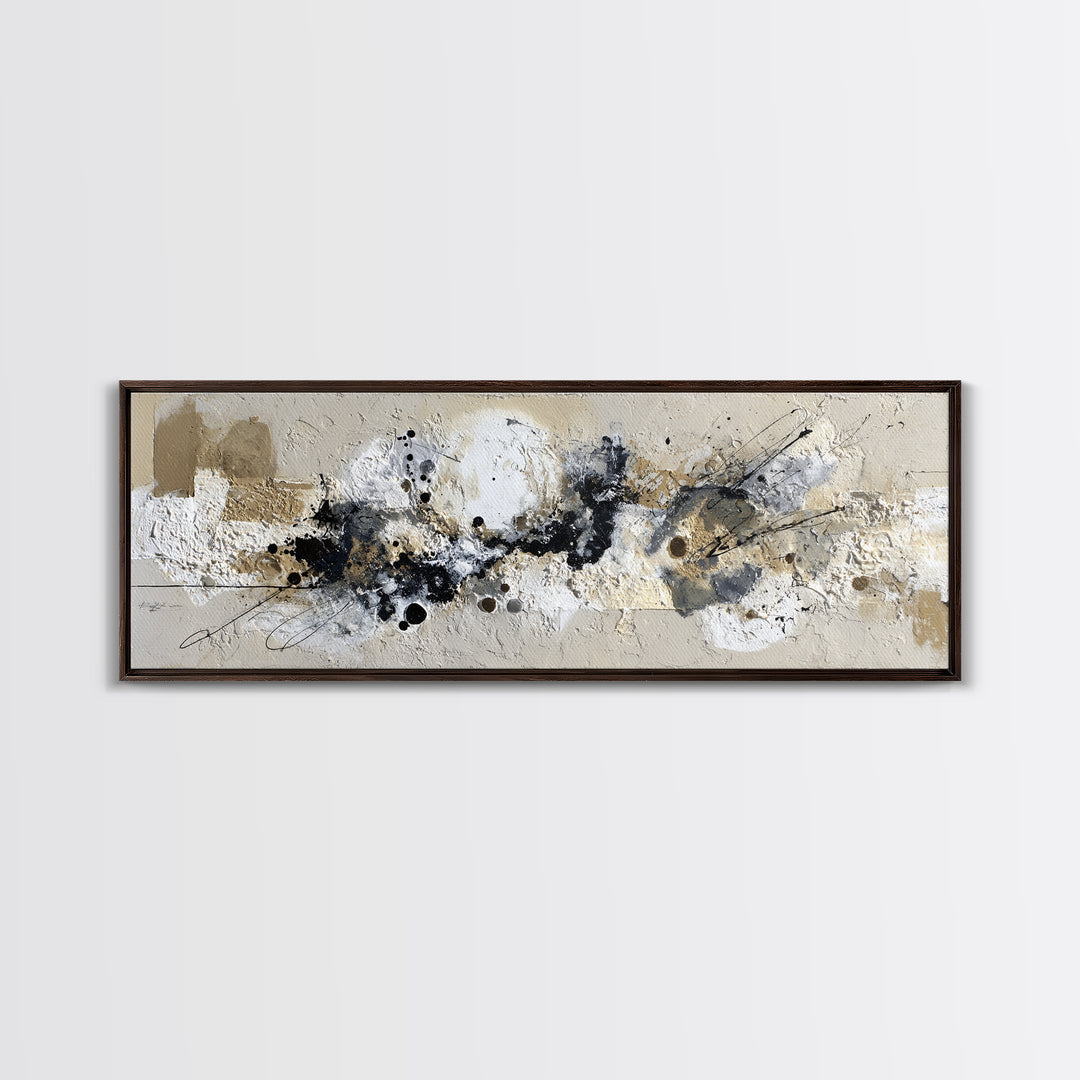 Textured Plaster Abstract Canvas Print, Living Room Art, Oversized Wall Art, Living Room Decor, Abstract Art, Living, LIR-3x1-21