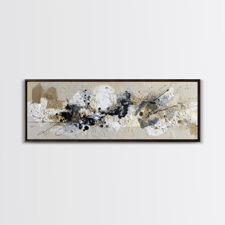 Textured Plaster Abstract Canvas Print, Living Room Art, Oversized Wall Art, Living Room Decor, Abstract Art, Living, LIR-3x1-21