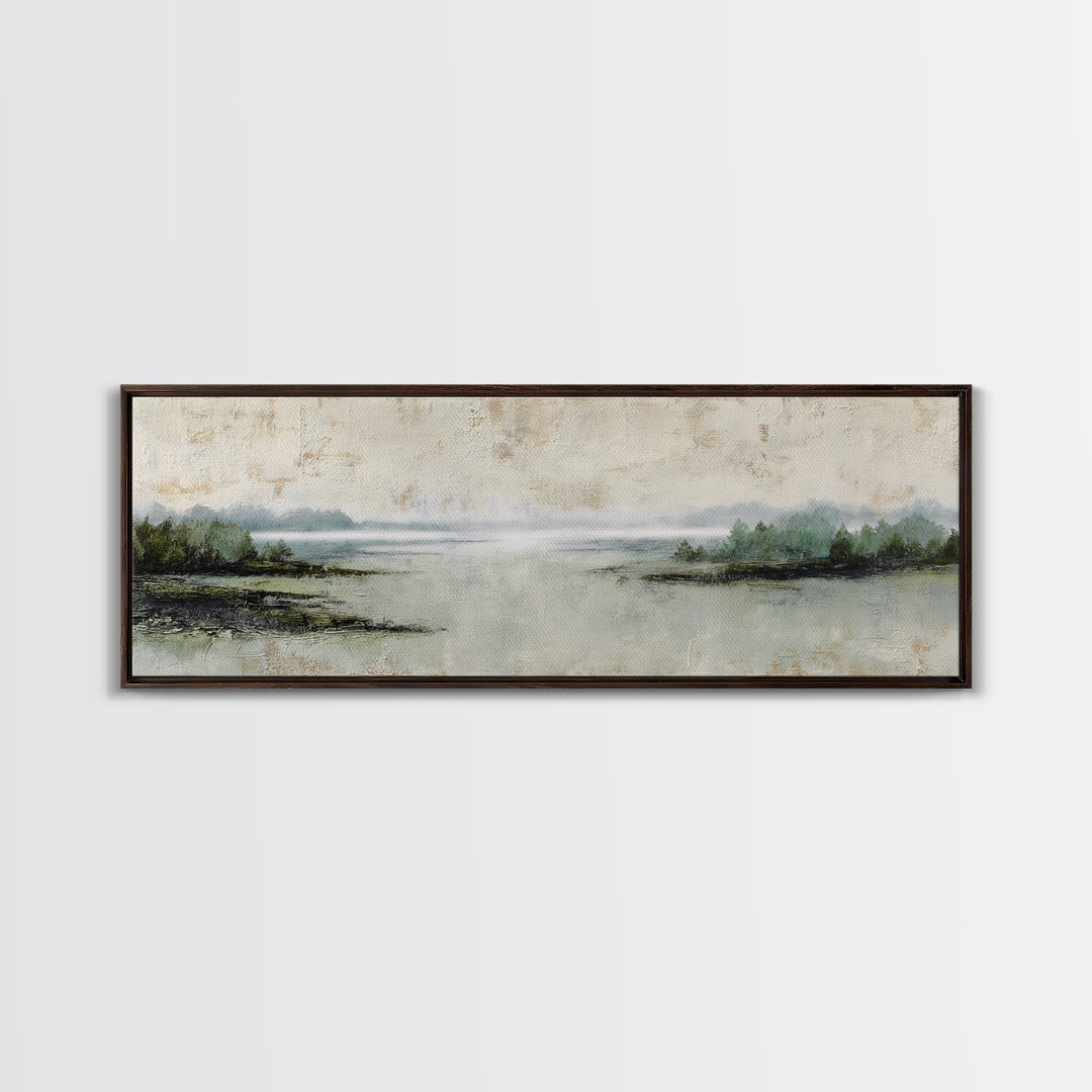Minimal Scandinavian Forest Framed Canvas Print, Living Room Art, Modern Wall Art, Living Room Decor, Oil Painting, Living, LIR-3x1-53