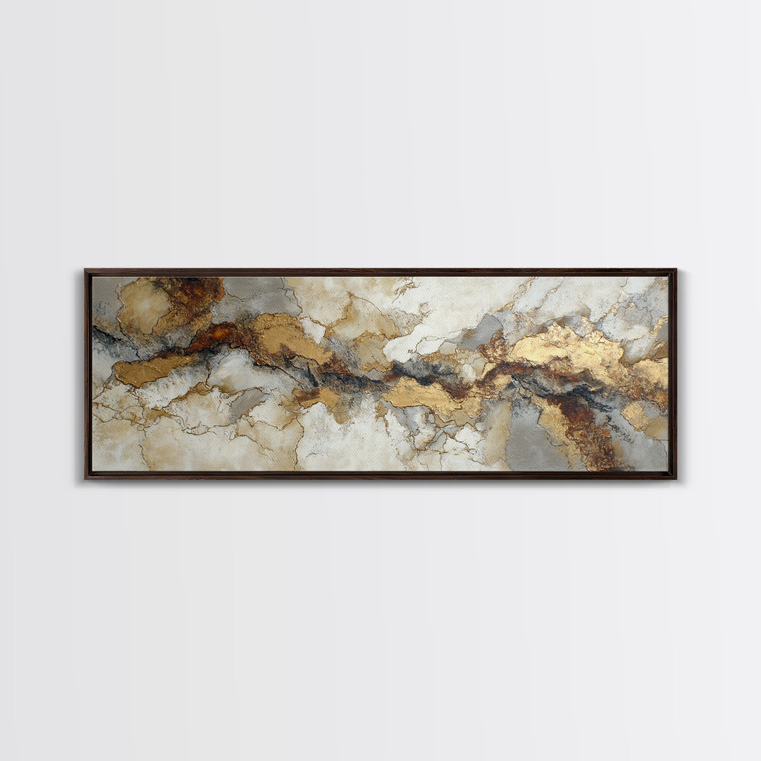 Textured Plaster Abstract Framed Canvas Print, Living Room Art, Gallery Decor, Living Room Decor, Fine Art, Living, Wall Art, LIR-3x1-69