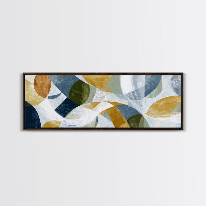 Abstract Organic Shapes Framed Canvas Print, Living Room Art, Art Nouveau, Living Room Decor, Abstract Art, Living, LIR-3x1-79