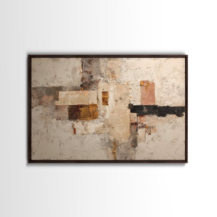 Textured Plaster Abstract Canvas Print, Living Room Art, Living Room Wall Art, Living Room Decor, Abstract Art, Living, LIR-3x2-57